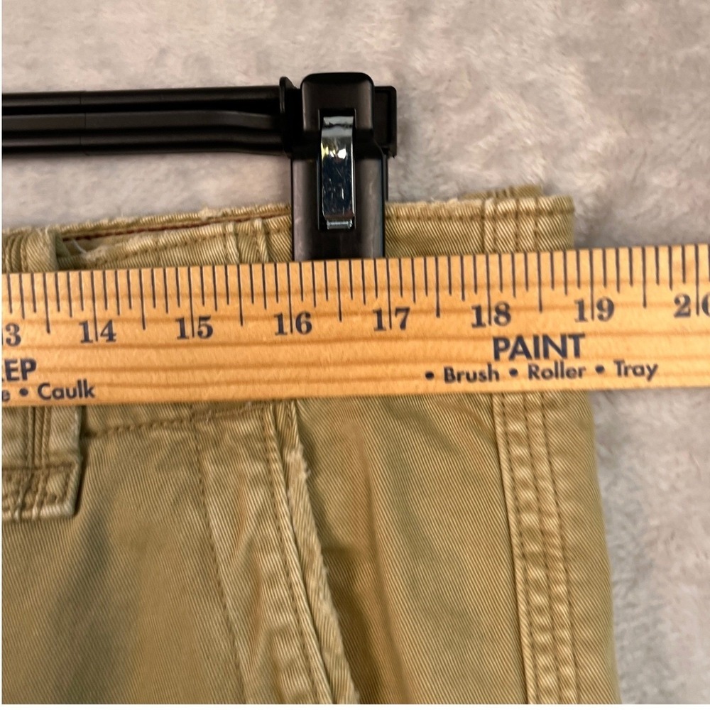 Y2K American Eagle Men's Cargo Shorts 36 / 37 Tan Khaki Classic Length Cotton - Picture 7 of 11